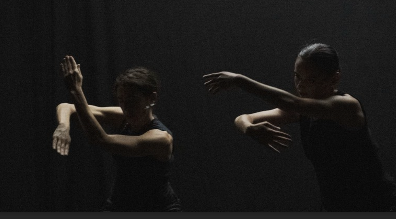 Scena dello spettacolo "Darkness & Liquid Matter" con Sara Marasso e Beatriz Rodriguez a Teatri di Vita a Bologna.